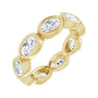 Sapphire Row Lab-Grown Diamond Oval Station Band - 10K Yellow Gold, 4.25
