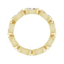 Sapphire Row Lab-Grown Diamond Oval Station Band - 10K Yellow Gold, 4.75 (view 2)