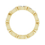 Sapphire Row Lab-Grown Diamond Oval Station Band - 10K Yellow Gold, 5.75 (view 2)