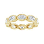 Sapphire Row Lab-Grown Diamond Oval Station Band - 10K Yellow Gold, 6.25 (view 3)