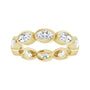 Sapphire Row Lab-Grown Diamond Oval Station Band - 10K Yellow Gold, 6.75 (view 3)