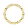 Sapphire Row Lab-Grown Diamond Oval Station Band - 10K Yellow Gold, 7.25 (view 2)