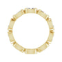 Sapphire Row Lab-Grown Diamond Oval Station Band - 10K Yellow Gold, 7.75 (view 2)