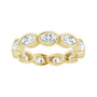 Sapphire Row Lab-Grown Diamond Oval Station Band - 10K Yellow Gold, 8.25 (view 3)