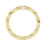 Sapphire Row Lab-Grown Diamond Oval Station Band - 10K Yellow Gold, 8.75 (view 2)