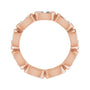 Sapphire Row Lab-Grown Diamond Oval Station Band - 10K Rose Gold, 4 (view 2)