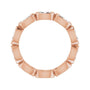 Sapphire Row Lab-Grown Diamond Oval Station Band - 10K Rose Gold, 6 (view 2)