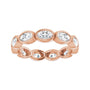 Sapphire Row Lab-Grown Diamond Oval Station Band - 10K Rose Gold, 9 (view 3)