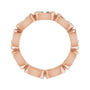 Sapphire Row Lab-Grown Diamond Oval Station Band - 10K Rose Gold, 4.5 (view 2)