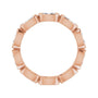 Sapphire Row Lab-Grown Diamond Oval Station Band - 10K Rose Gold, 6.5 (view 2)