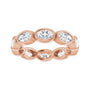 Sapphire Row Lab-Grown Diamond Oval Station Band - 10K Rose Gold, 6.5 (view 3)