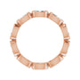 Sapphire Row Lab-Grown Diamond Oval Station Band - 10K Rose Gold, 7.5 (view 2)