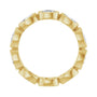 Sapphire Row Lab-Grown Diamond Oval Station Band - 10K Yellow Gold, 7 (view 2)