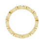 Sapphire Row Lab-Grown Diamond Oval Station Band - 10K Yellow Gold, 8 (view 2)