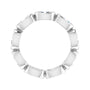 Sapphire Row Lab-Grown Diamond Oval Station Band - 10K White Gold, 4.25 (view 2)