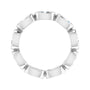 Sapphire Row Lab-Grown Diamond Oval Station Band - 10K White Gold, 4.75 (view 2)