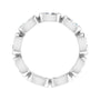 Sapphire Row Lab-Grown Diamond Oval Station Band - 10K White Gold, 5.25 (view 2)