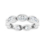 Sapphire Row Lab-Grown Diamond Oval Station Band - 10K White Gold, 5.25 (view 3)
