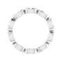Sapphire Row Lab-Grown Diamond Oval Station Band - 10K White Gold, 7.25 (view 2)