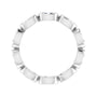 Sapphire Row Lab-Grown Diamond Oval Station Band - 10K White Gold, 7.75 (view 2)