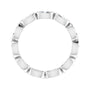 Sapphire Row Lab-Grown Diamond Oval Station Band - 10K White Gold, 8.25 (view 2)