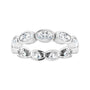 Sapphire Row Lab-Grown Diamond Oval Station Band - 10K White Gold, 8.25 (view 3)