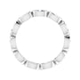 Sapphire Row Lab-Grown Diamond Oval Station Band - 10K White Gold, 8.75 (view 2)