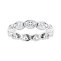 Sapphire Row Lab-Grown Diamond Oval Station Band - 10K White Gold, 8.75 (view 3)