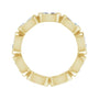 Sapphire Row Lab-Grown Diamond Oval Station Band - 10K Yellow Gold, 4.5 (view 2)