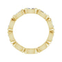 Sapphire Row Lab-Grown Diamond Oval Station Band - 10K Yellow Gold, 6.5 (view 2)