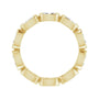 Sapphire Row Lab-Grown Diamond Oval Station Band - 10K Yellow Gold, 7.5 (view 2)