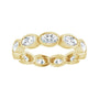 Sapphire Row Lab-Grown Diamond Oval Station Band - 10K Yellow Gold, 8.5 (view 3)