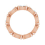 Sapphire Row Lab-Grown Diamond Oval Station Band - 10K Rose Gold, 4.25 (view 2)
