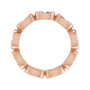 Sapphire Row Lab-Grown Diamond Oval Station Band - 10K Rose Gold, 5.25 (view 2)