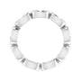 Sapphire Row Lab-Grown Diamond Oval Station Band - 10K White Gold, 4.5 (view 2)