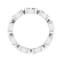 Sapphire Row Lab-Grown Diamond Oval Station Band - 10K White Gold, 5.5 (view 2)
