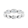 Sapphire Row Lab-Grown Diamond Oval Station Band - 10K White Gold, 7.5 (view 3)