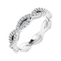 Sapphire Row Natural Diamond Infinity Pavé Eternity Band - Platinum, 4.5