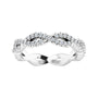 Sapphire Row Natural Diamond Infinity Pavé Eternity Band - Platinum, 4.5 (view 3)