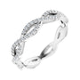 Sapphire Row Natural Diamond Infinity Pavé Eternity Band - Platinum, 7.5