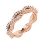 Sapphire Row Natural Diamond Infinity Pavé Eternity Band - 14K Rose Gold, 4
