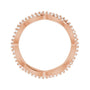 Sapphire Row Natural Diamond Infinity Pavé Eternity Band - 14K Rose Gold, 4 (view 2)