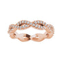 Sapphire Row Natural Diamond Infinity Pavé Eternity Band - 14K Rose Gold, 4 (view 3)