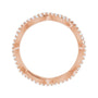 Sapphire Row Natural Diamond Infinity Pavé Eternity Band - 14K Rose Gold, 5 (view 2)