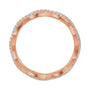 Sapphire Row Natural Diamond Infinity Pavé Eternity Band - 14K Rose Gold, 7 (view 2)