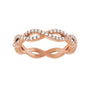 Sapphire Row Natural Diamond Infinity Pavé Eternity Band - 14K Rose Gold, 7 (view 3)