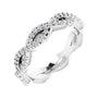 Sapphire Row Natural Diamond Infinity Pavé Eternity Band - 14K White Gold, 4