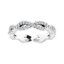 Sapphire Row Natural Diamond Infinity Pavé Eternity Band - 14K White Gold, 4 (view 3)