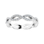 Sapphire Row Natural Diamond Infinity Pavé Eternity Band - 14K White Gold, 5 (view 3)