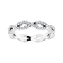 Sapphire Row Natural Diamond Infinity Pavé Eternity Band - 14K White Gold, 6 (view 3)